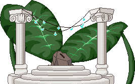 The podium where Mica first finds the sword