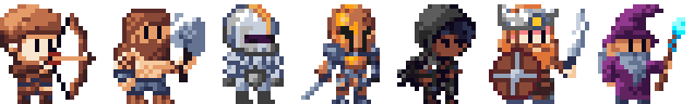adventurer sprite animations
